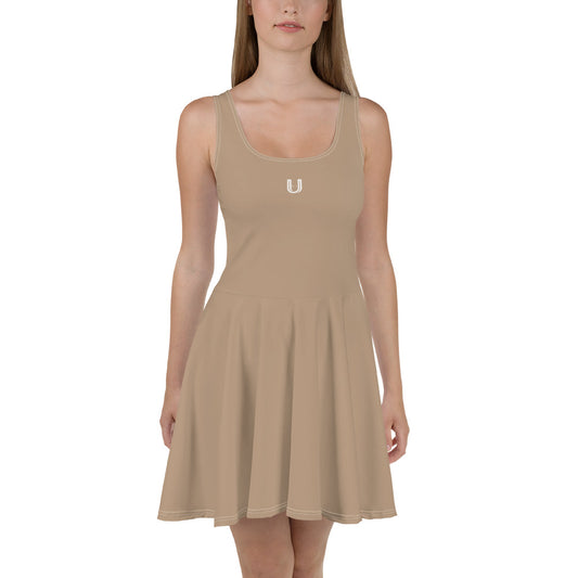 Tan Skater Dress