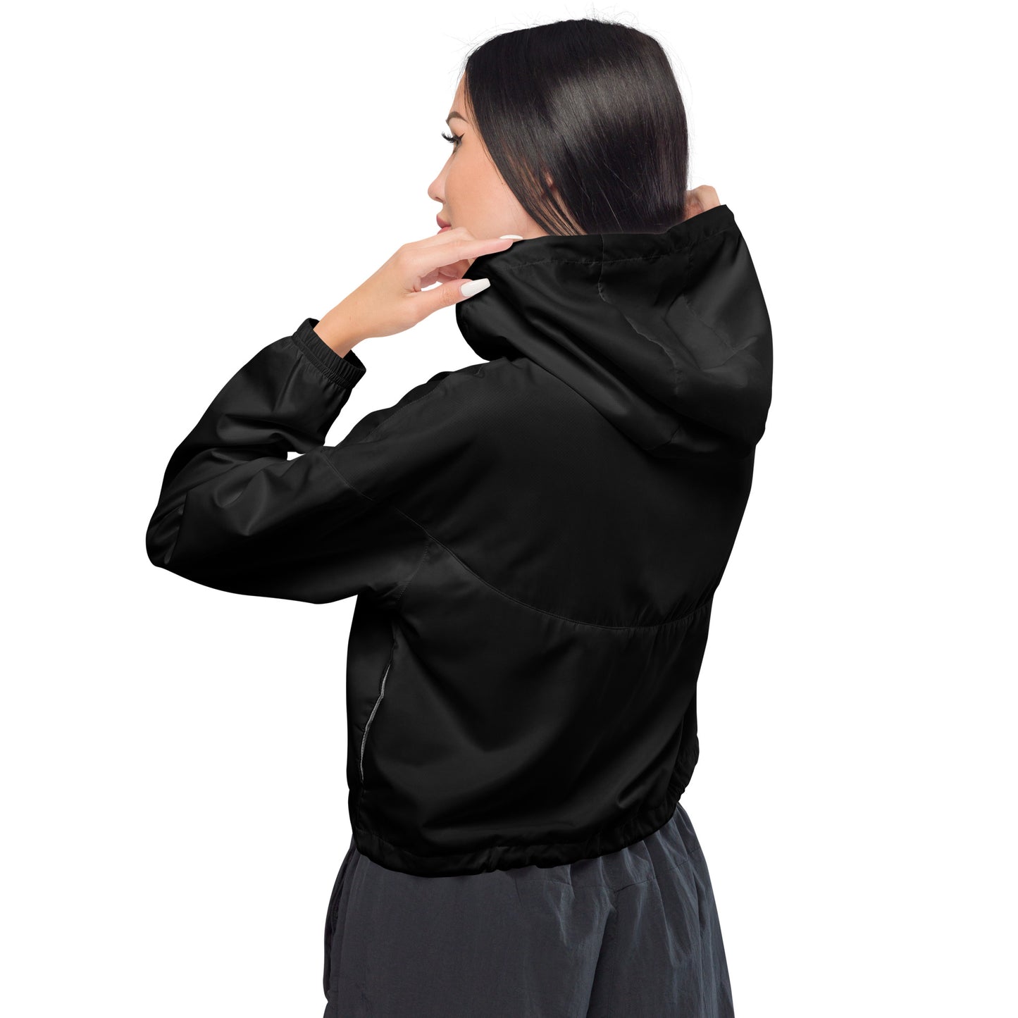 Black windbreaker