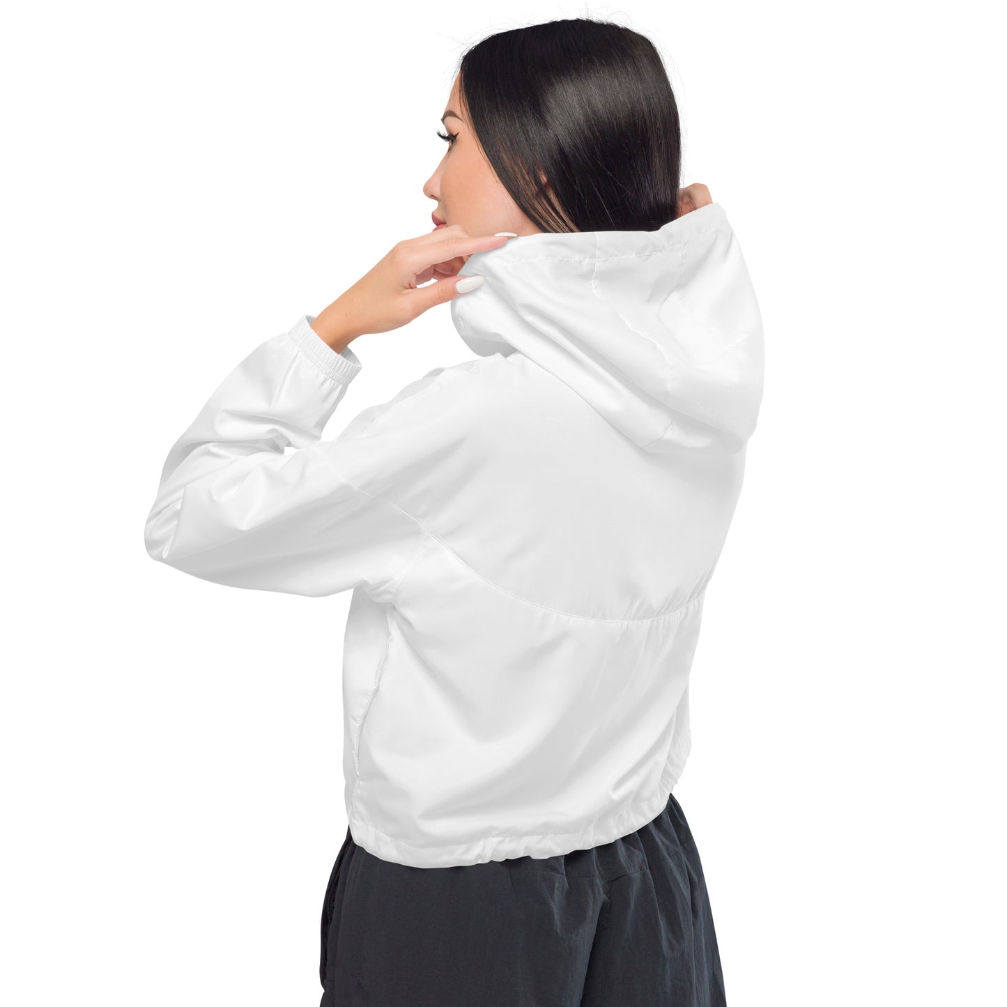 White Cropped Windbreaker