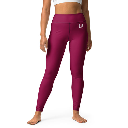 Burgundy Yoga Leggings